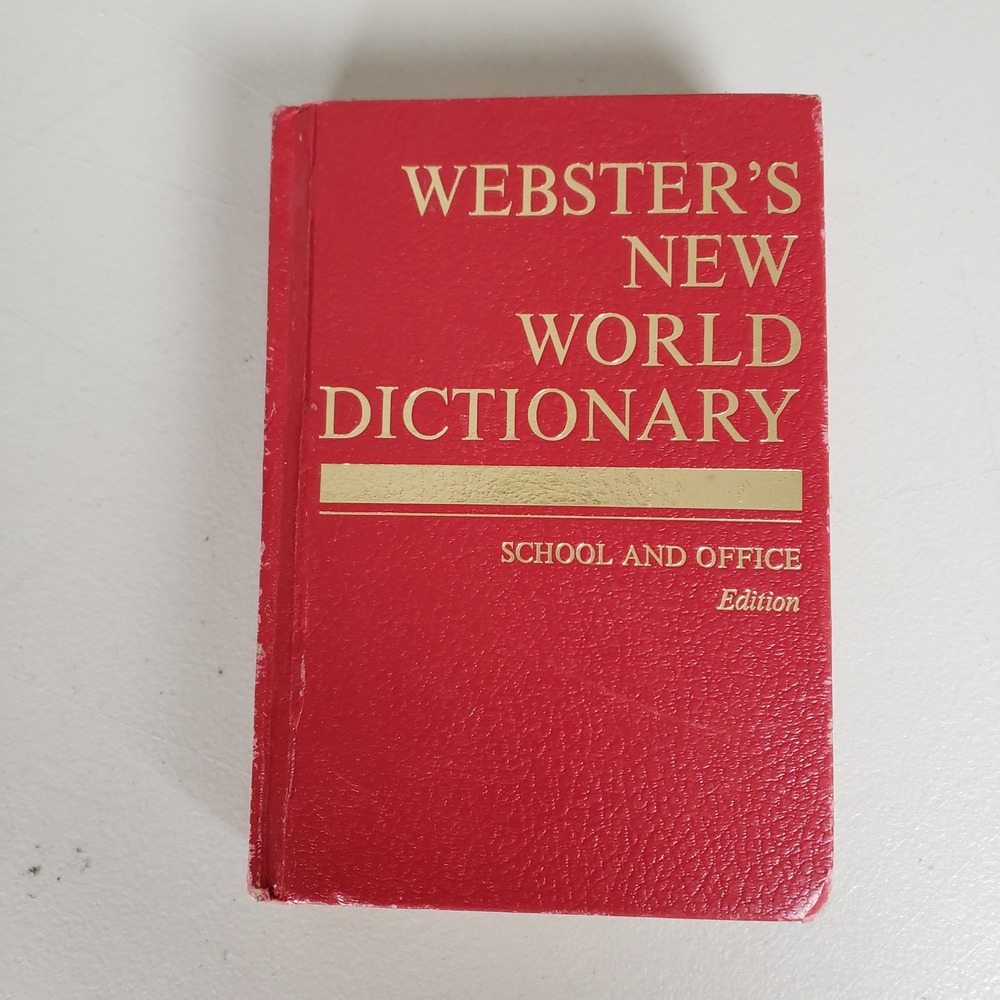 Webster's New World Dictionary 1974 Compact School and Office Edition Red HC